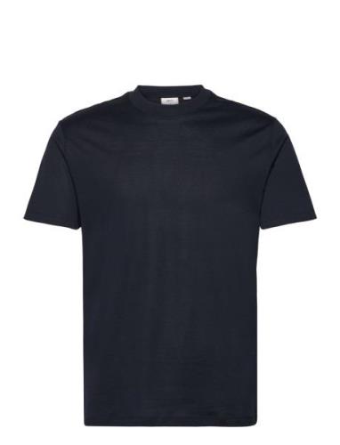 Mercerized Slim Fit T-Shirt Navy Mango