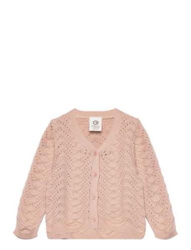 Knit Needle Out Cardigan Baby Pink Müsli By Green Cotton