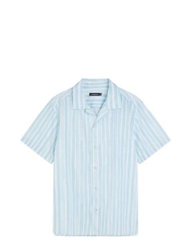 Elio Painted Stripe Reg Shirt Blue J. Lindeberg