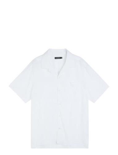 Linen Melange Ss Reg Shirt White J. Lindeberg
