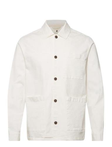 Akoscar Cotton Overshirt White Anerkjendt
