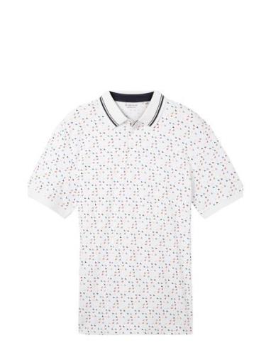 Allover Printed Polo White Tom Tailor