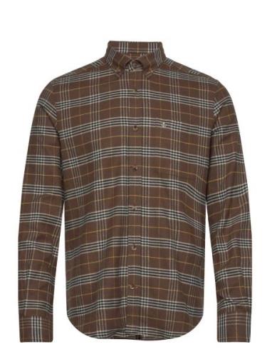 Flannel Big Check Shirt Brown Morris