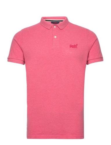Classic Pique Polo Pink Superdry