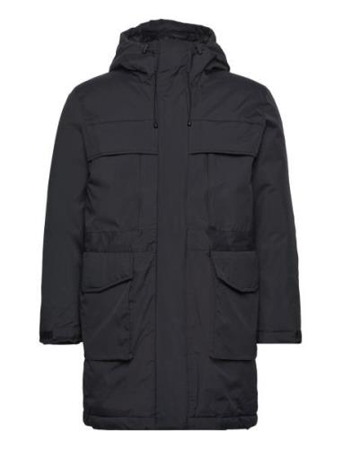 Apex Canvas? Long Padded Coat - Grs Black Knowledge Cotton Apparel