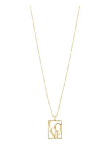 Love Tag Recycled Love Necklace Gold Pilgrim