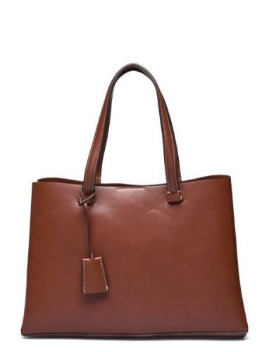 Shopper Bag With Dual Compartment Brown Mango