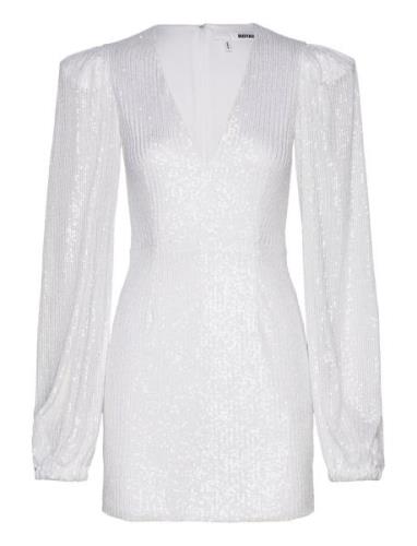 Sequin Puffy Sleeve Dress White ROTATE Birger Christensen