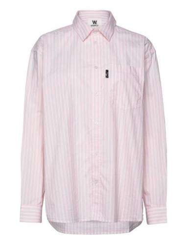 Day Striped Shirt Gots Pink Double A By Wood Wood