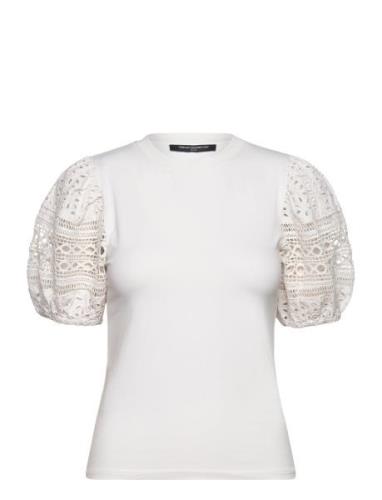 Rosana Anges Broiderie T Shirt White French Connection