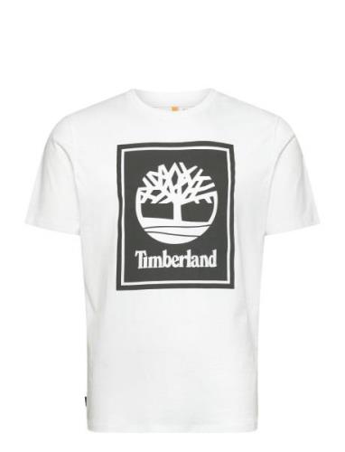 Stack Logo Short Sleeve Tee White/Black White Timberland