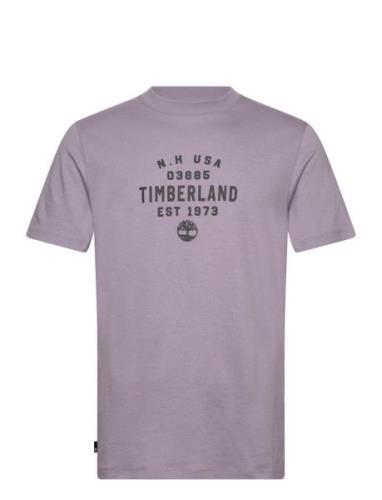 Refibra Front Graphic Short Sleeve Tee Purple Ash Purple Timberland