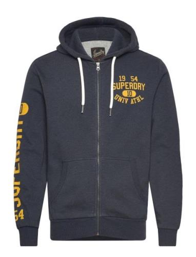 Athletic Coll Graphic Ziphood Navy Superdry