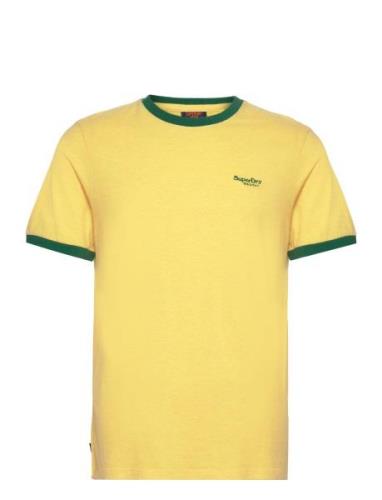 Essential Logo Ringer Tee Yellow Superdry