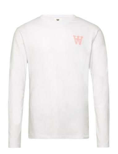 Mel Tirewall Ls T-Shirt Gots White Double A By Wood Wood