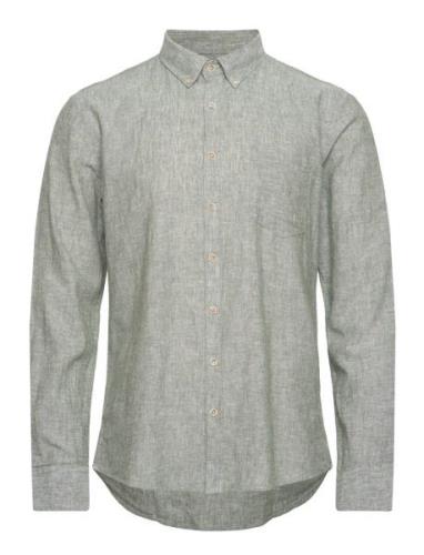 Cotton/Linen Shirt L/S Green Lindbergh