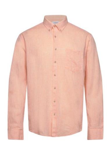 Cotton/Linen Shirt L/S Orange Lindbergh