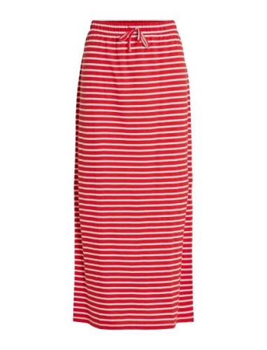 Vidarling Hw Maxi Skirt - Noos Red Vila