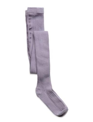 Cotton Rib Tights Purple Mp Denmark