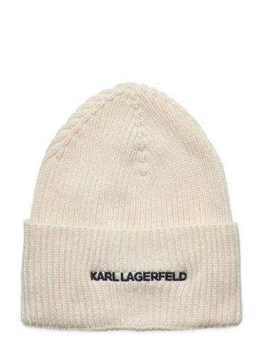 K/Essential Beanie Cream Karl Lagerfeld