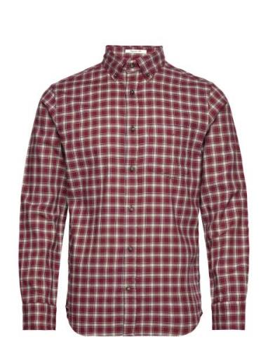 Reg Micro Tartan Flannel Shirt Burgundy GANT