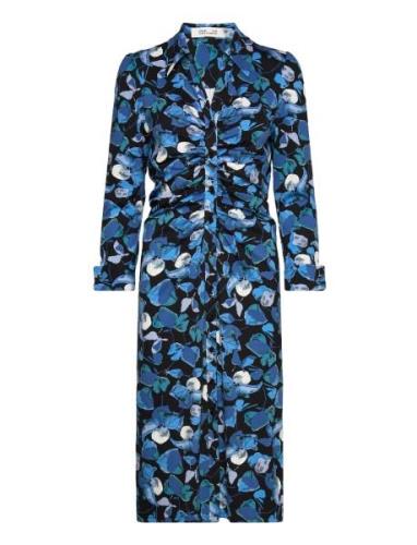 Dvf Sheska Midi Dress Blue Diane Von Furstenberg