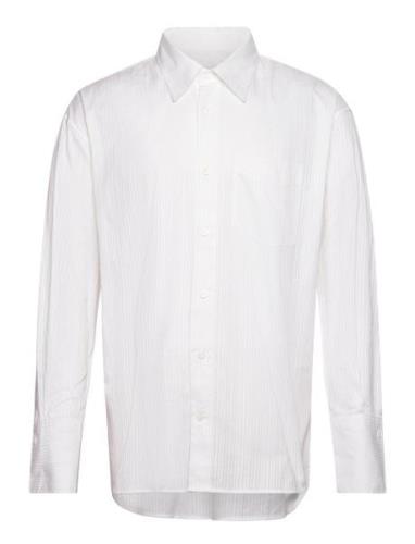 Os Poplin Dobby Stripe Shirt White GANT