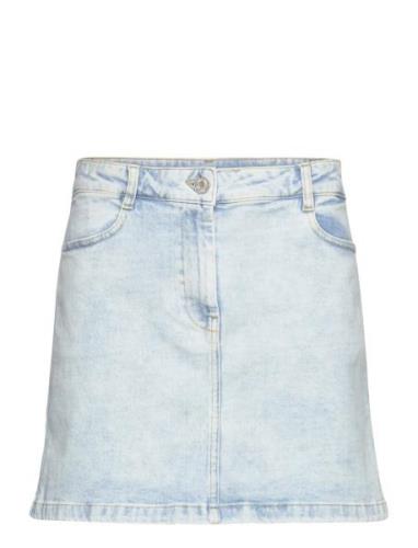 Washed Mini Denim Skirt Blue Stella Nova