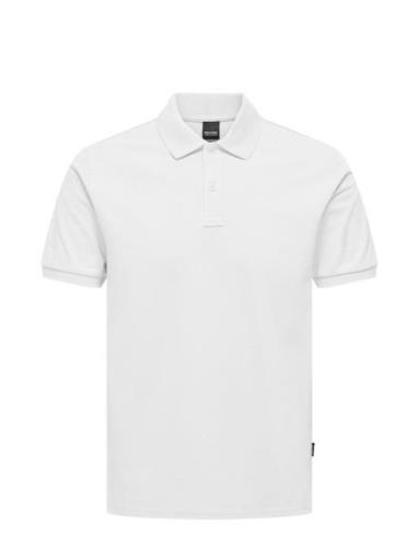 Onstray Slim Ss Polo White ONLY & SONS