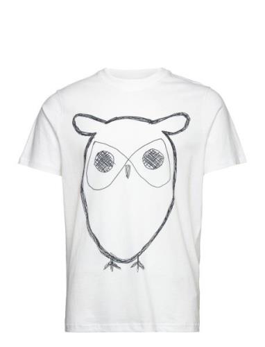 Alder Big Owl Tee - Gots/Vegan White Knowledge Cotton Apparel