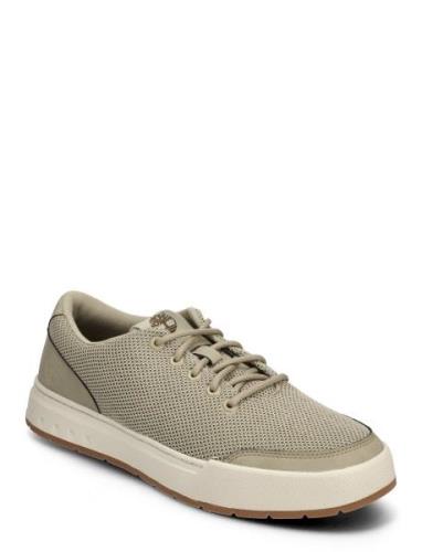 Maple Grove Low Lace Up Sneaker Light Brown Knit Green Timberland