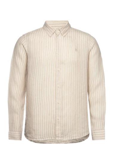 Kristian Linen B.d. Shirt Beige Les Deux