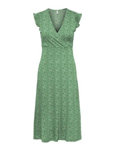 Onlmay S/L Wrap Midi Dress Box Jrs Green ONLY