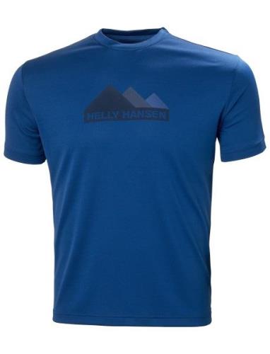 Hh Tech Graphic T-Shirt Blue Helly Hansen