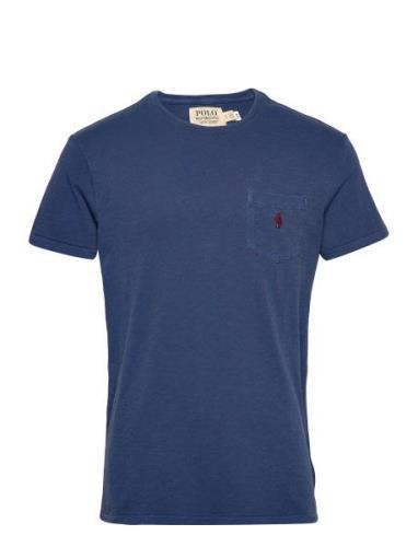 Custom Slim Fit Jersey Pocket T-Shirt Blue Polo Ralph Lauren