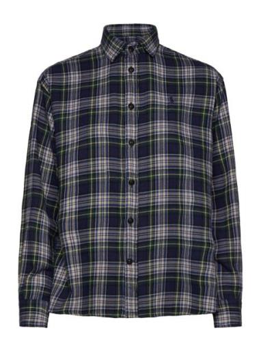 Relaxed Fit Plaid Cotton Twill Shirt Navy Polo Ralph Lauren