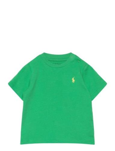 Cotton Jersey Crewneck Tee Green Ralph Lauren Baby