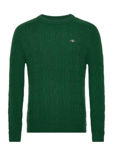 Lambswool Cable C-Neck Green GANT