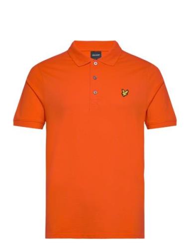 Plain Polo Shirt Orange Lyle & Scott