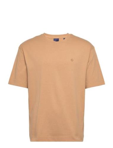 D1. Icon G Essential Ss T-Shirt Beige GANT
