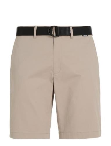 Modern Twill Slim Short Belt Beige Calvin Klein