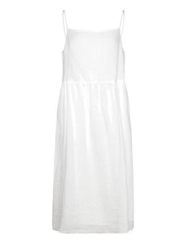 Linen Midi Slip Dress White Tommy Hilfiger