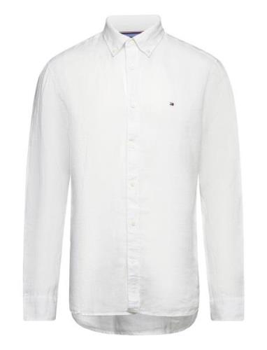 Pigment Dyed Li Solid Rf Shirt White Tommy Hilfiger
