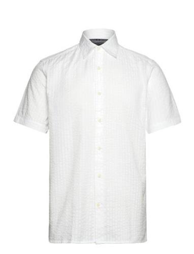 Ss Seersucker Check Shirt White French Connection