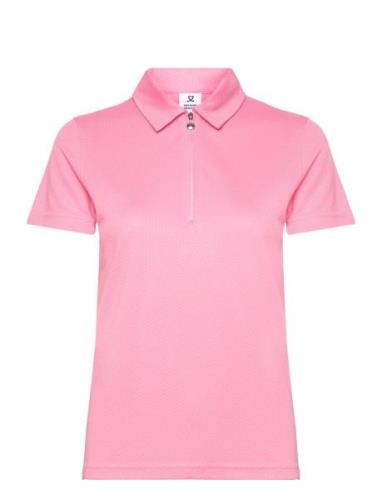 Peoria Ss Polo Shirt Pink Daily Sports
