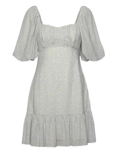 Adeline Draped Mini Dress Grey Malina