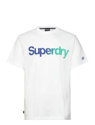 Core Logo Loose Tee White Superdry