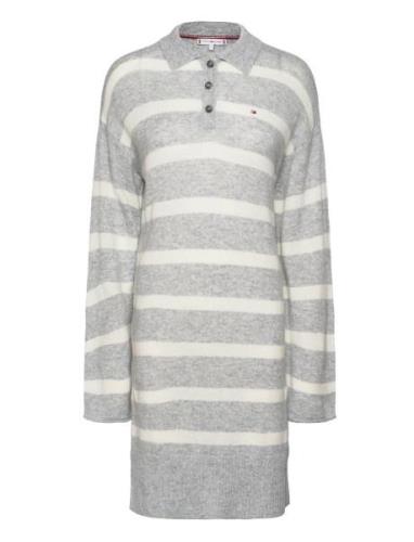Soft Wool Polo Dress Grey Tommy Hilfiger