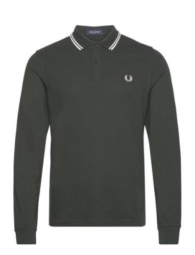 Ls Twin Tipped Shirt Khaki Fred Perry