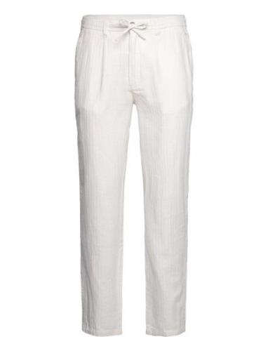 Linen Blend Herringb Pants White Lindbergh